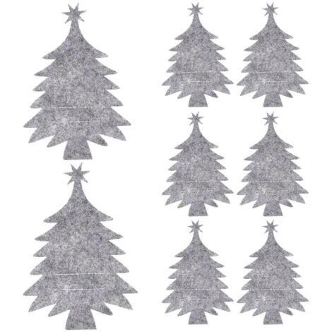 Lot de 8 porte-couverts en forme de sapin de Noël, porte-fourchettes à couverts sur le thème de Noël
