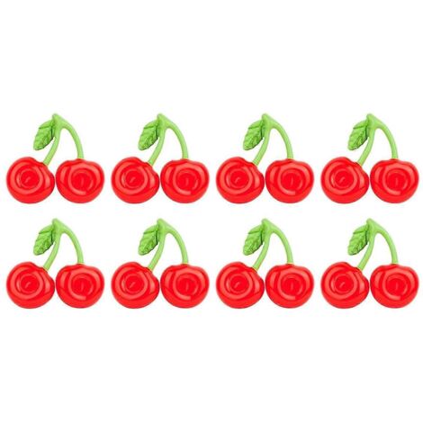 Lot de 8 porte-gobelets gonflables flottants pour piscine, motif cerise.