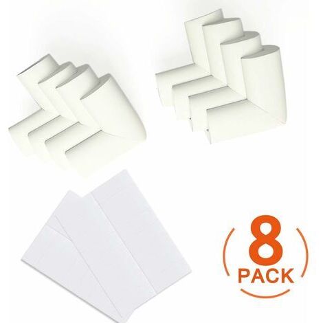 [Lot de 8] Protection Coin de Table Mousse Souple Protection Angle Sécurité Bébé Angle Droit Anti-Chocs Protege de Coins avec Résistant Adhésifs pour Tables et Tout Meubles Pointus(Pas d'Odeur)