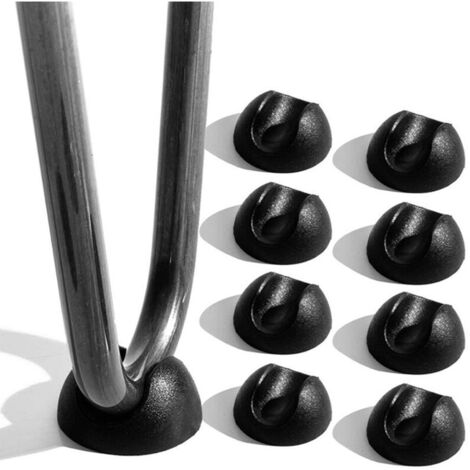 Lot de 8 Protection pour Pied de Chaise Jambes en Épingle à Cheveux Noir