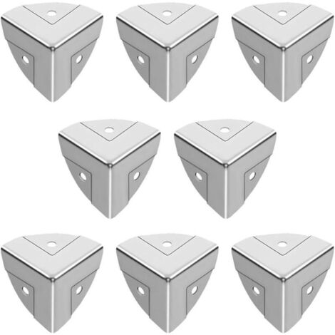 Lot de 8 protections d'angle galvanisées à trois côtés pour appareil photo