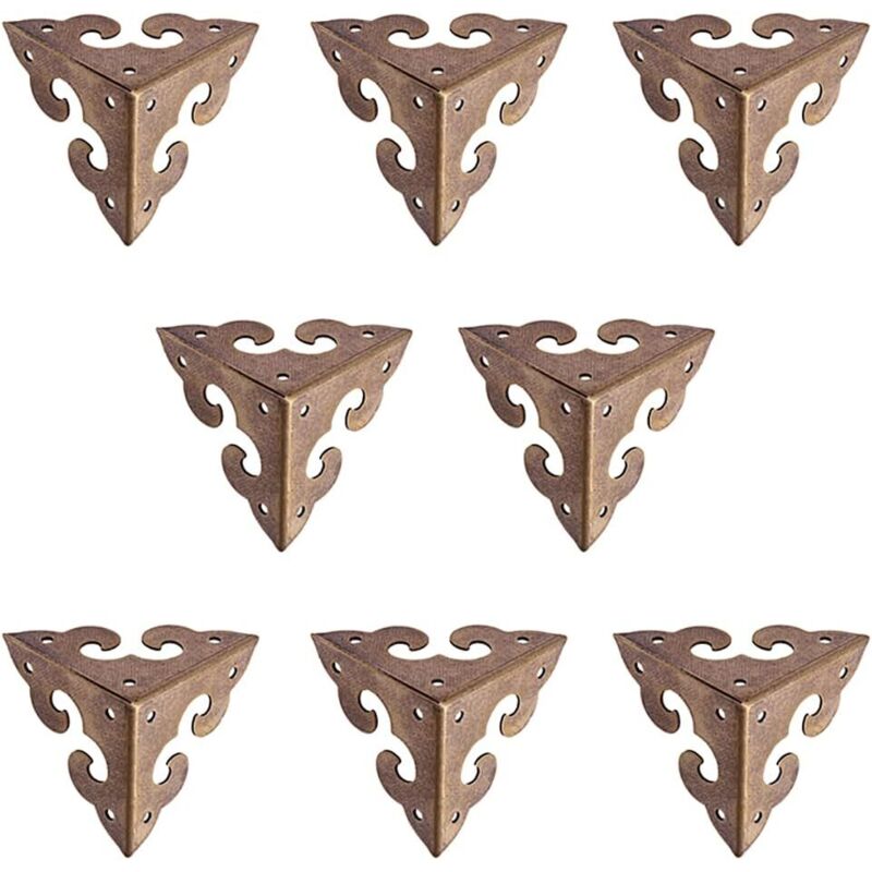 Ersandy - Lot de 8 protections d'angle miniatures vintage en laiton pur avec motif nuage