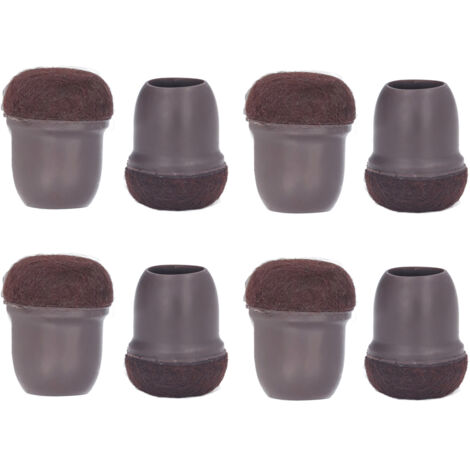 Lot de 8 protège-pieds de chaise, table, lit, meubles, coussinets souples et élastiques pour une utilisation domestique (petit format).