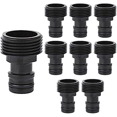 Lot de 8 raccords rapides 3/4" pour raccord tuyau d'arrosage 1/2" Raccords Filetés Extérieurs -