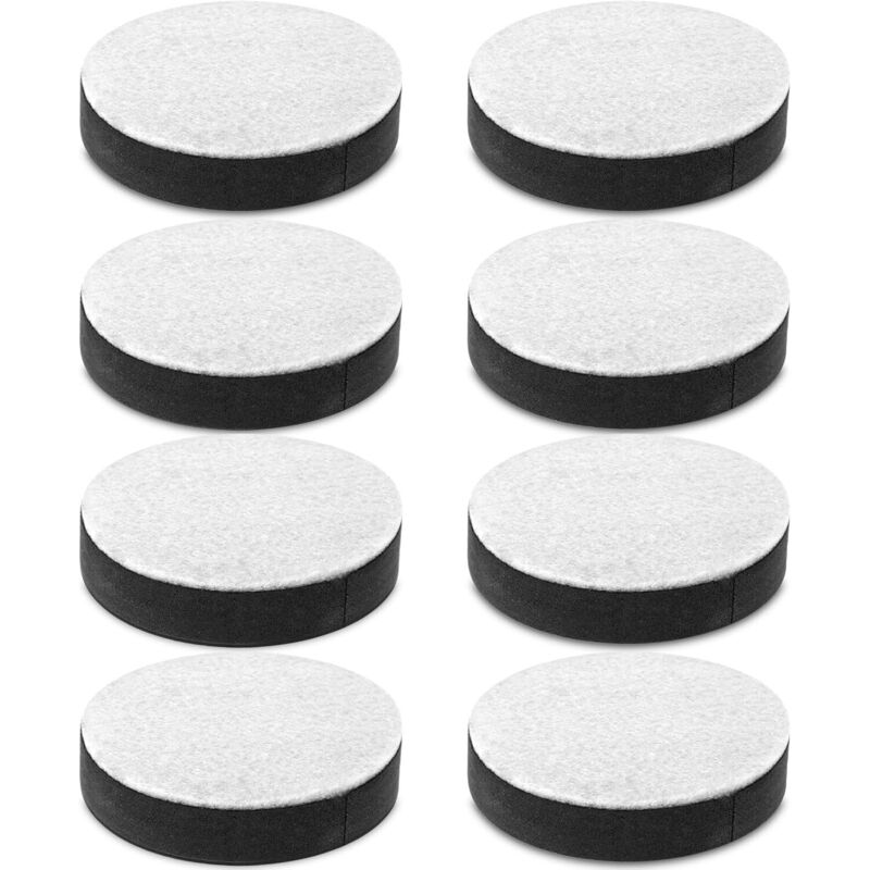 Lot de 8 rehausseurs de pieds ronds auto-adhésifs en acier au carbone pour table, canapé, chaise, rehausseurs de hauteur de 17 mm avec coussinet en Lot de 8 rehausseurs de pieds ronds auto-adhésifs en acier au carbone pour table, canapé, chaise, rehausseurs de hauteur de 17 mm avec coussinet en