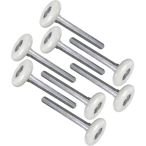 Lot de 8 rouleaux de porte de garage en nylon durable de 5,1 cm 6200ZZ 11 roulement à billes tige de 120 mm (rouleau de porte de garage 120 mm)