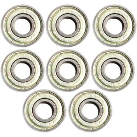 Lot de 8 roulements à roulettes scellés 608ZZ (ABEC11) en acier inoxydable
