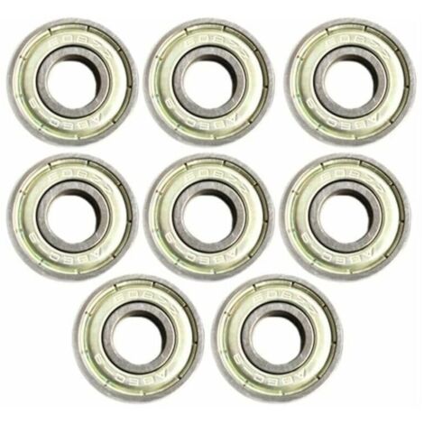 Lot de 8 roulements à roulettes scellés 608ZZ (ABEC11) en acier inoxydable
