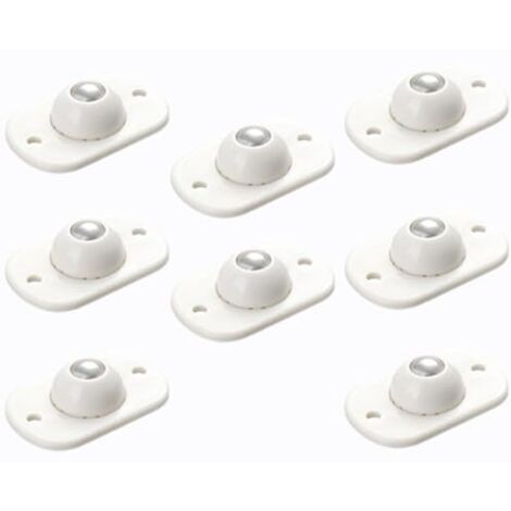 Lot de 8 Roulettes Auto-Adhésives, Mini Roulettes à Billes Autocollantes en Plastique pour Meubles, Roulettes Pivotantes 360 ° à Billes Pour Petits Meubles, Boîte de Rangement