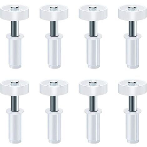 Lot de 8 roulettes de guidage en acier au carbone pour portes de placard à 2 vantaux, pièces de rechange pour portes de placard de 4,5 cm d'épaisseur.