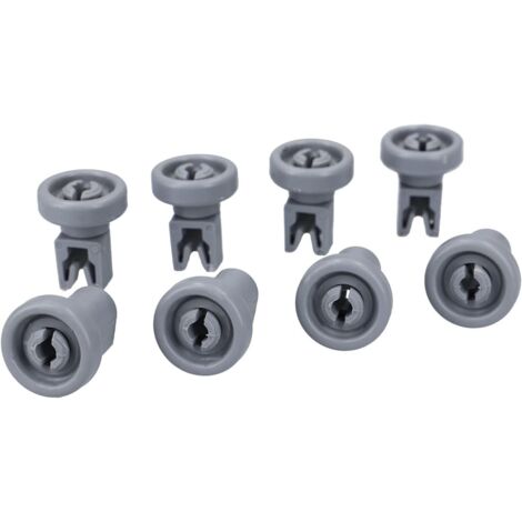 Lot de 8 roulettes de panier pour AEG Electrolux, Juno, Zanker Zanussi 5028696700/0 50286967000 pour panier supérieur AEG Favorit pour panier de lave-vaisselle