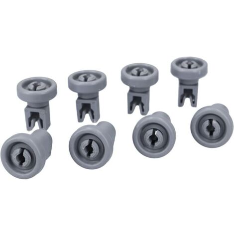 Lot de 8 roulettes de panier pour AEG Electrolux, Juno, Zanker Zanussi 5028696700/0 50286967000 pour panier supérieur AEG Favorit pour panier de lave-vaisselle