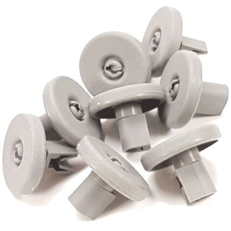 Lot de 8 roulettes panier inférieur (50286965004) Lave-vaisselle AEG, ARTHUR MARTIN, ARTHUR MARTIN ELECTROLUX, ELECTROLUX, FAURE, IKEA, IKEA ELECTROLUX, JUNO, LEONARD, NEW WORLD, PROGRESS, REX, ZANKER