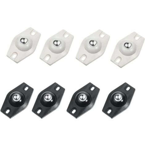 Lot de 8 roulettes pivotantes autocollantes à 360 degrés Ulisem, mini roulettes en acier et papier, adaptées à divers coffres de rangement, petits meubles et poubelles.