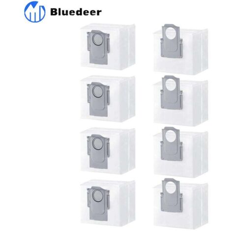 Lot de 8 Sacs d'Aspirateur pour Roborock S8+, S8 Pro Ultra, S7 MaxV Ultra, Q7+, Q7 Max+, Q8 Max+, Q5 Pro+ - Kit d'Accessoires de Rechange