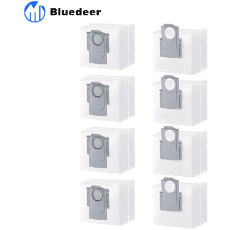 Lot de 8 Sacs d'Aspirateur pour Roborock S8+, S8 Pro Ultra, S7 MaxV Ultra, Q7+, Q7 Max+, Q8 Max+, Q5 Pro+ - Kit d'Accessoires de Rechange