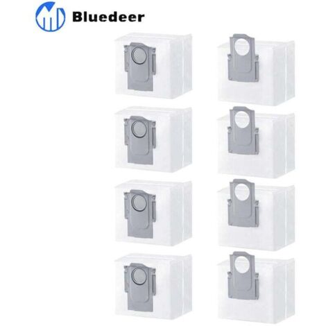 Lot de 8 Sacs d'Aspirateur pour Roborock S8+, S8 Pro Ultra, S7 MaxV Ultra, Q7+, Q7 Max+, Q8 Max+, Q5 Pro+ - Kit d'Accessoires de Rechange