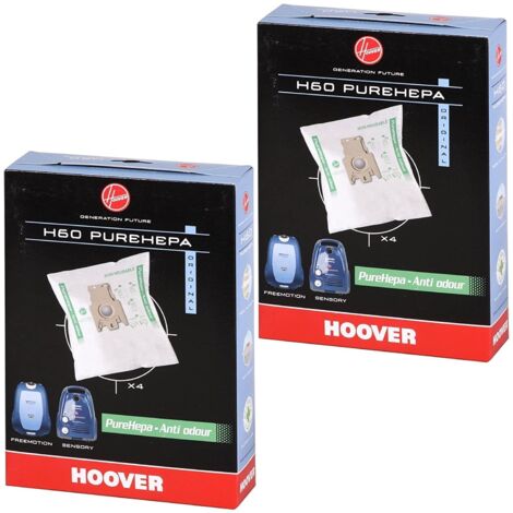 Lot de 8 sacs en papier pour aspirateur Hoover – Compatible avec modèles variés – Filtration efficace des allergènes