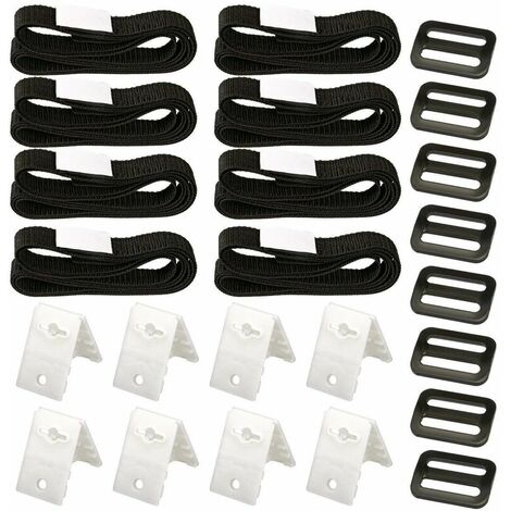 Lot de 8 sangles de maintien Sangles et clips pour enrouleurs Accessoires de rechange pour enrouleurs mobiles, bâches et couvertures de piscine
