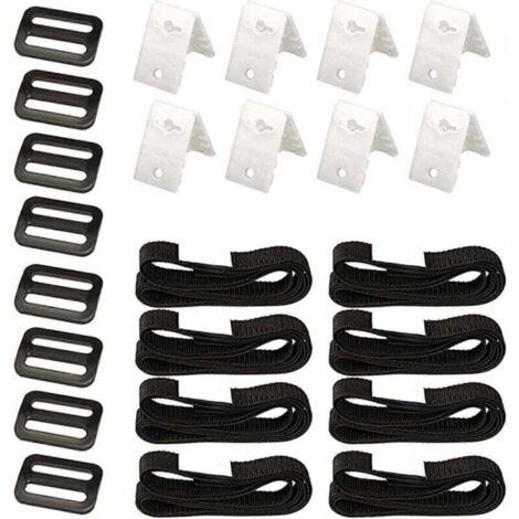 Lot de 8 sangles universelles pour bâche de piscine creusée, attaches pour chariot de transport de piscine, sangles de serrage pour bâche de piscine, enrouleur de pare-soleil, roue de visière