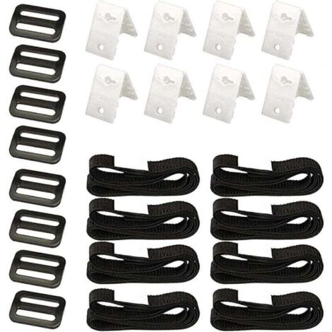 Lot de 8 sangles universelles pour bâche de piscine creusée, attaches pour chariot de transport de piscine, sangles de serrage pour bâche de piscine, enrouleur de pare-soleil, roue de visière