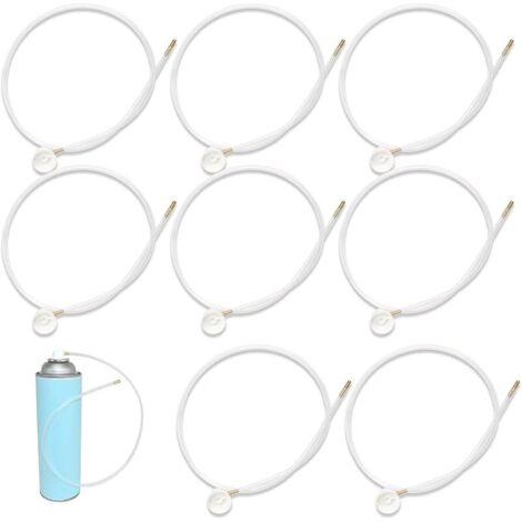 Lot de 8 sondes à corps creux pour bombes aérosols, tuyau de 60 cm, rallonge flexible avec 360 °, embout de pulvérisation précis, embout de pulvérisation précis pour tête de pulvérisation