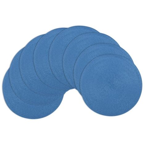 Lot de 8 sous-verres ronds tressés 38 cm – Antidérapants, résistants à la chaleur 80°C, lavables