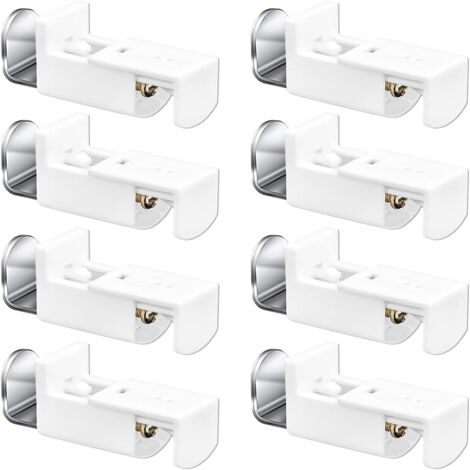 Lot de 8 supports de fixation en L pour stores plissés – Sans perçage