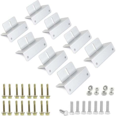 Lot de 8 supports de panneau solaire Z avec écrous et vis, montage sur toit en Z, pour caravanes, murs, bateaux, toits