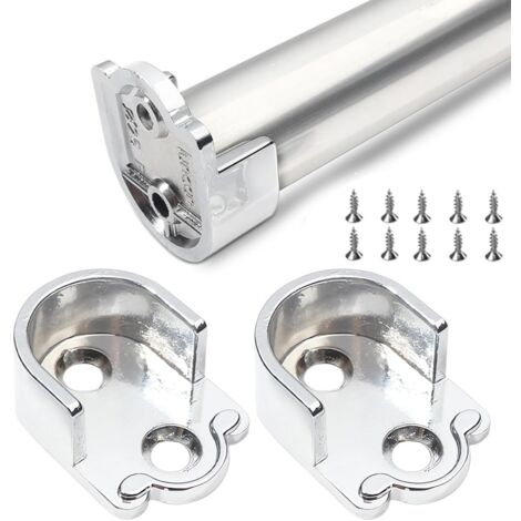 Lot de 8 Supports de Tige à Bride en Alliage de Zinc,Supports pour Tringles à Rideaux,Dressing Support de Tringle à Rideaux,Support Barre Rideau Robuste (19 mm)