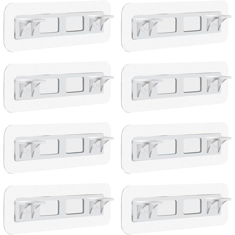 Longziming - 8 Pièces Support Etagere Adhesif Support d'Etagère Adhésif Supports d'Etagères Autocollants Chevilles de Support d'Étagère Transparent