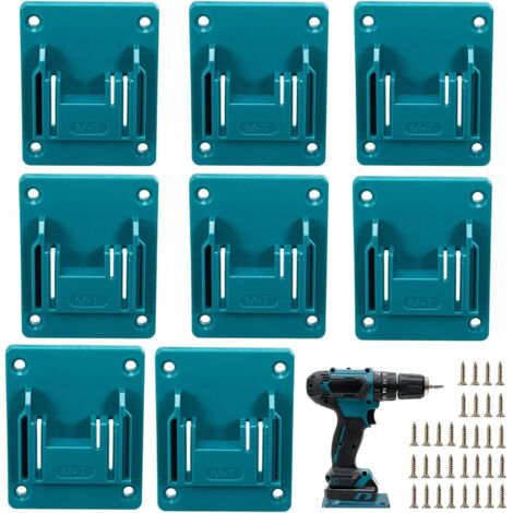 Lot de 8 supports muraux porte-outils pour Makita 18 V, outils électriques, atelier, rangement