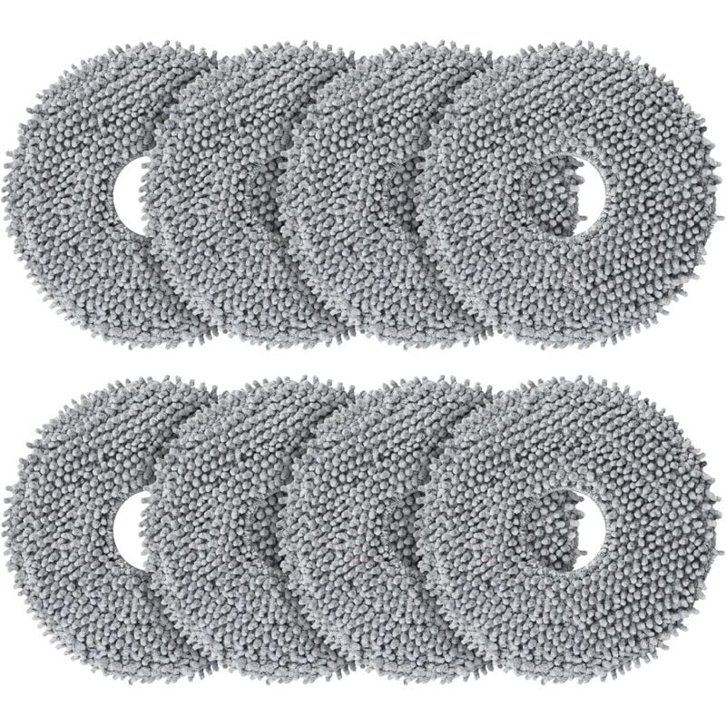 Lot de 8 tampons de vadrouille pour aspirateur robot Roborock q Revo/Qrevo MaxV/Qrevo Master/Qrevo Plus/Qrevo Slim/Qrevo Pro/Qrevo S/Qrevo Curv/Qrevo
