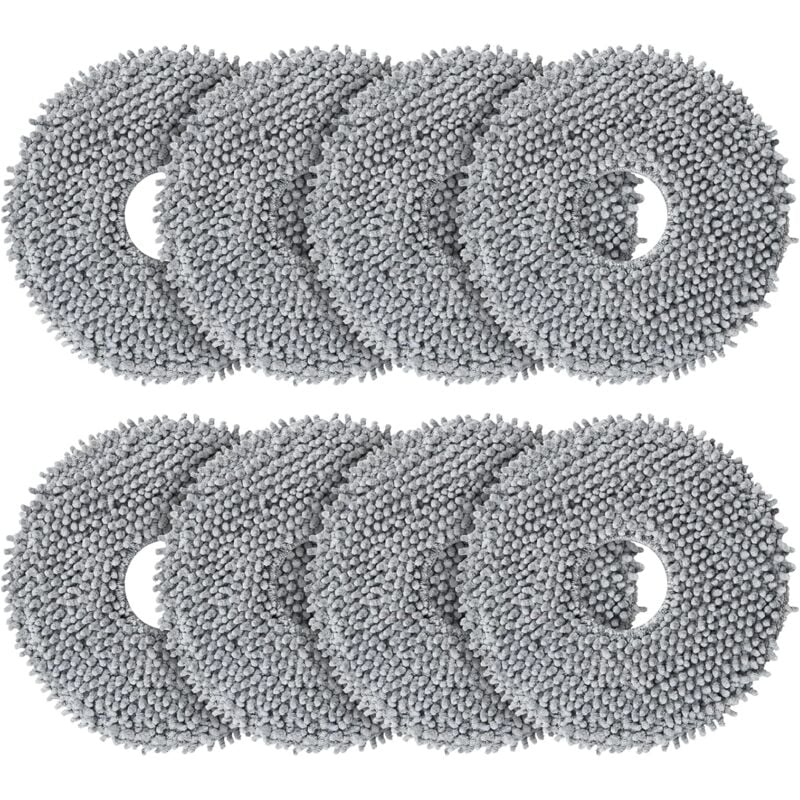 Lot de 8 tampons de vadrouille pour aspirateur robot Roborock q Revo/Qrevo MaxV/Qrevo Master/Qrevo Plus/Qrevo Slim/Qrevo Pro/Qrevo S/Qrevo Curv/Qrevo