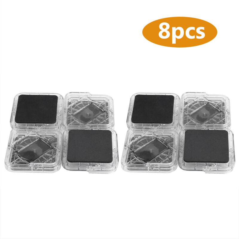 Lot de 8 tapis antidérapants pour pieds de meubles pour table, bureau, canapé, chaises (blanc transparent)