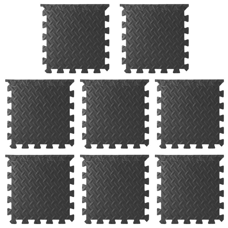 Lot de 8 tapis de jeu souples pour enfants, tapis emboîtables en mousse eva, dalles de gymnastique à domicile, coussinets de protection pour sol,
