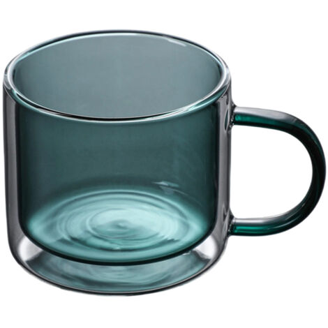 Lot de 8 tasses à café en verre - Verrerie isotherme pour grand format expresso, latte et cappuccino