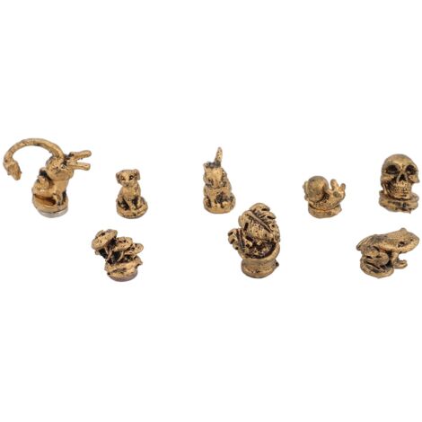 Lot de 8 têtes de charnières magnétiques décoratives en résine pour portes, idéales pour les amoureux des animaux.