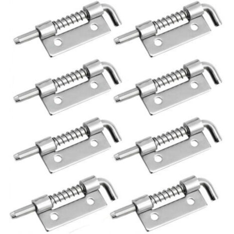 Lot de 8 verrous à ressort en acier inoxydable 304 ,Verrou compact Ouverture à droite inoxydable 304 pour portes, armoires ou conteneurs