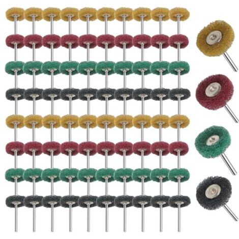 Lot de 80 disques abrasifs 25 mm pour Dremel, P120, P180, P320, P400, peuvent être utilisés polir le métal, la céramique, bois -