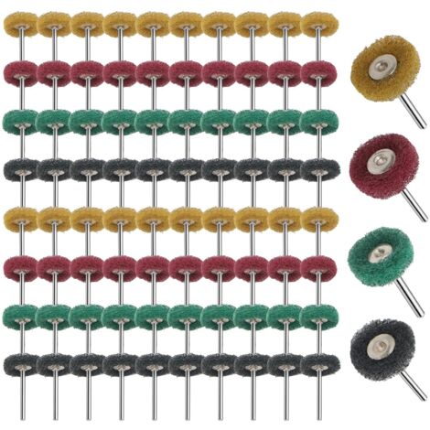 Lot de 80 disques abrasifs de 25 mm pour Dremel, P120, P180, P320, P400, peuvent être utilisés pour polir le métal, la céramique, le bois