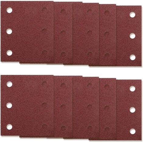 Lot de 80 feuilles de papier abrasif de rechange pour Makita BO4555 BO4554 BO4561 DBO484Z DBO480Z BO4565K BO4565J BO4565, 115 x 101 mm avec grain 40 60 80 100 120 180 240 32 0,6 trous. - Design
