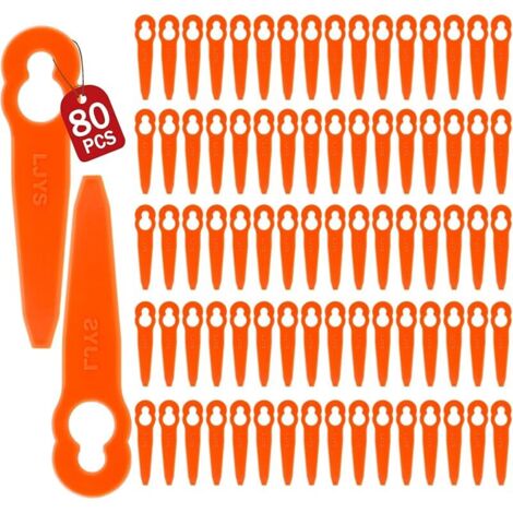 Lot de 80 Lames en Plastique débroussailleuse sans Fil pour STIHL FSA 45 Polycut 2-2