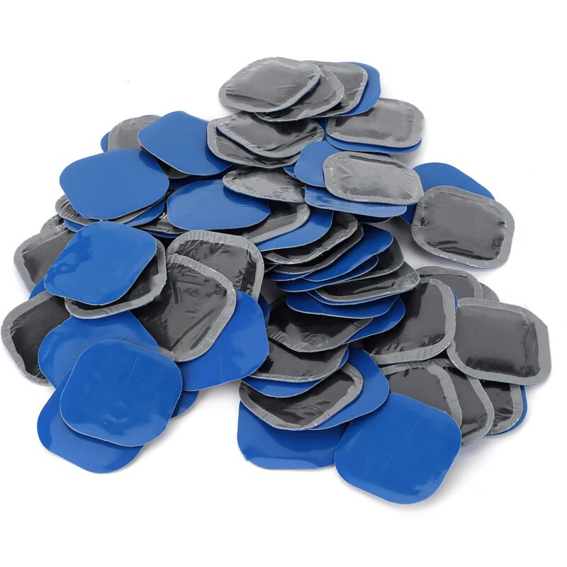 Lot de 80 rustines de réparation de crevaison pour pneus, 45 x 45 mm, universelles, pour voiture et moto