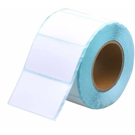 Lot de 800 étiquettes autocollantes vierges en rouleau de 60 mm x 30 mm pour bureau, cuisine, aliments blancs pour la restauration
