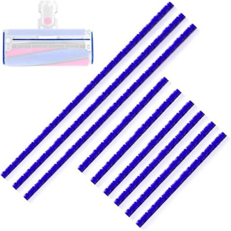 Lot de 9 bandes en peluche douce pour aspirateur Dyson V6 V7 V8 V10 V11 V12 V15 DC58 DC59 DC62 DC72 DC74,pièces de rechange souples pour têtes de nettoyage,3 longues(22,5 cm),6 courtes(11,5 cm)