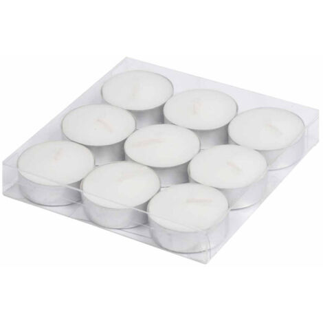 Lot de 9 Bougies Parfumées Chauffe-Plat "Gaïa" 3cm Jasmin