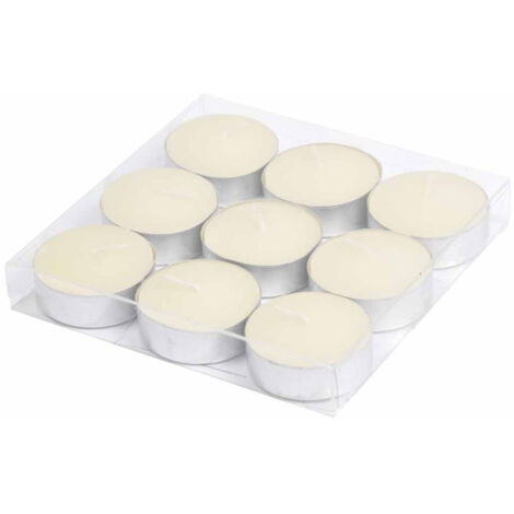 Lot de 9 Bougies Parfumées Chauffe-Plat "Gaïa" 3cm Vanille