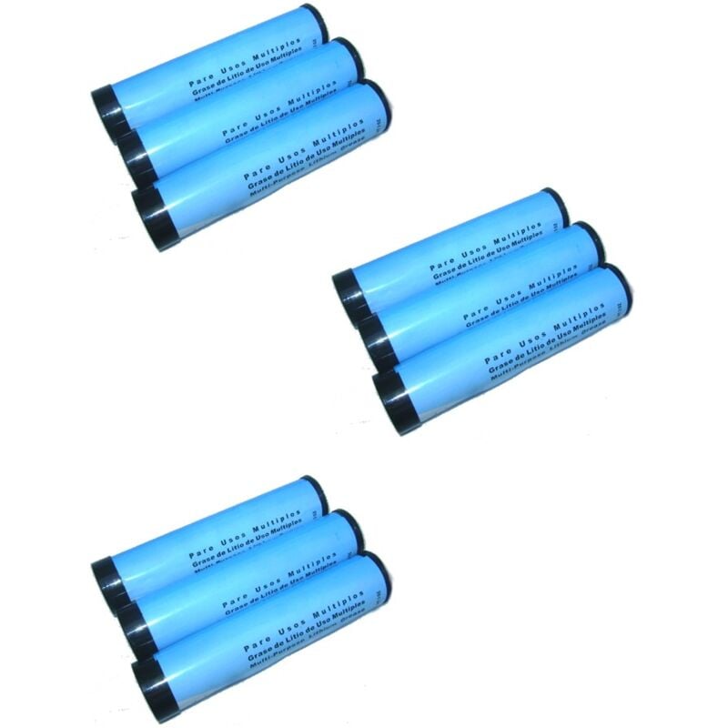 Lot 9 Cartouches de Graisse Recharges 15cm 85g grammes pour Pompe à Graisse 200 cc