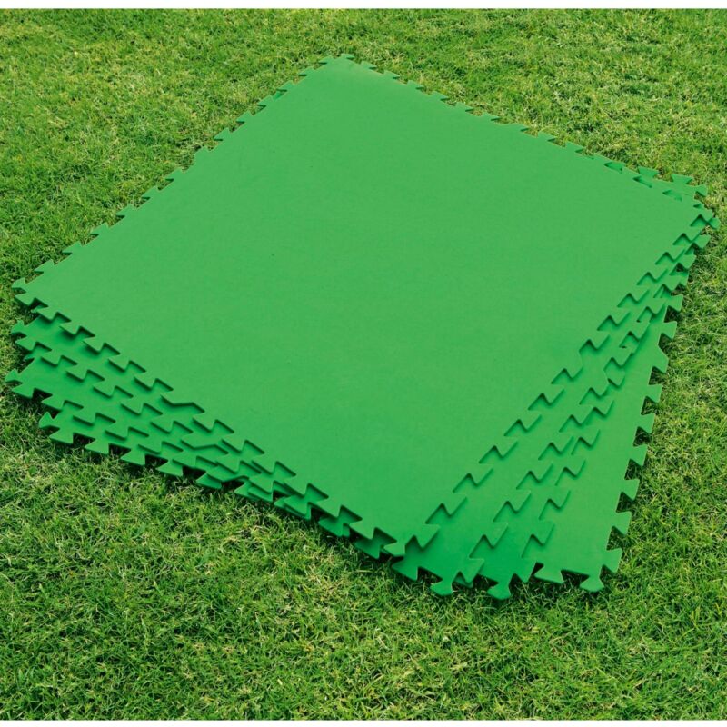 Bestway - Lot de 9 dalles de sol vertes 78x78cm 5,48m2 pour piscine